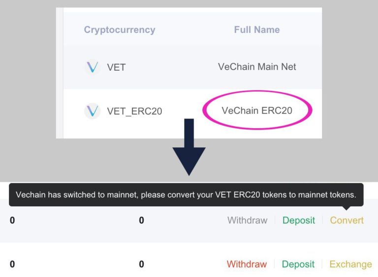 swapping ven for vet on kucoin